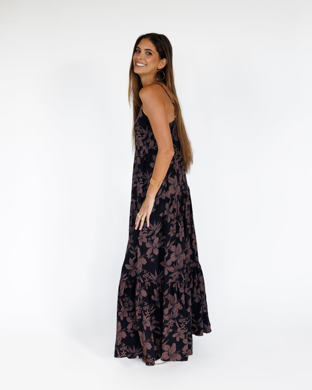 Garden Isle / Haleiwa Maxi Dress / Midnight KEANI APPAREL