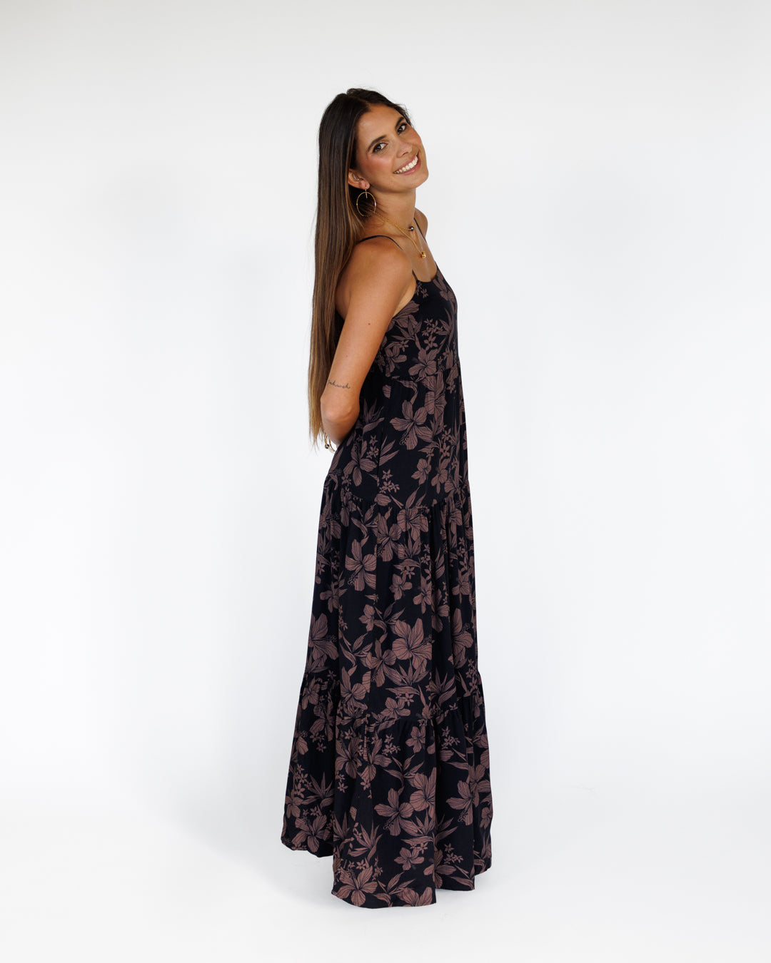 Garden Isle / Haleiwa Maxi Dress / Midnight KEANI APPAREL