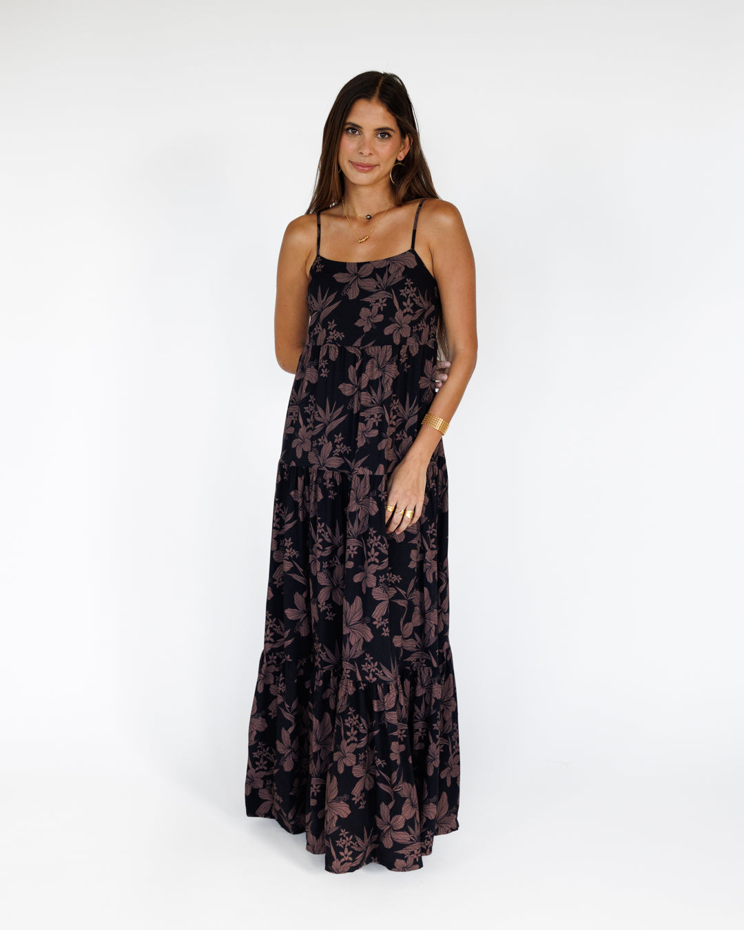 Garden Isle / Haleiwa Maxi Dress / Midnight KEANI APPAREL