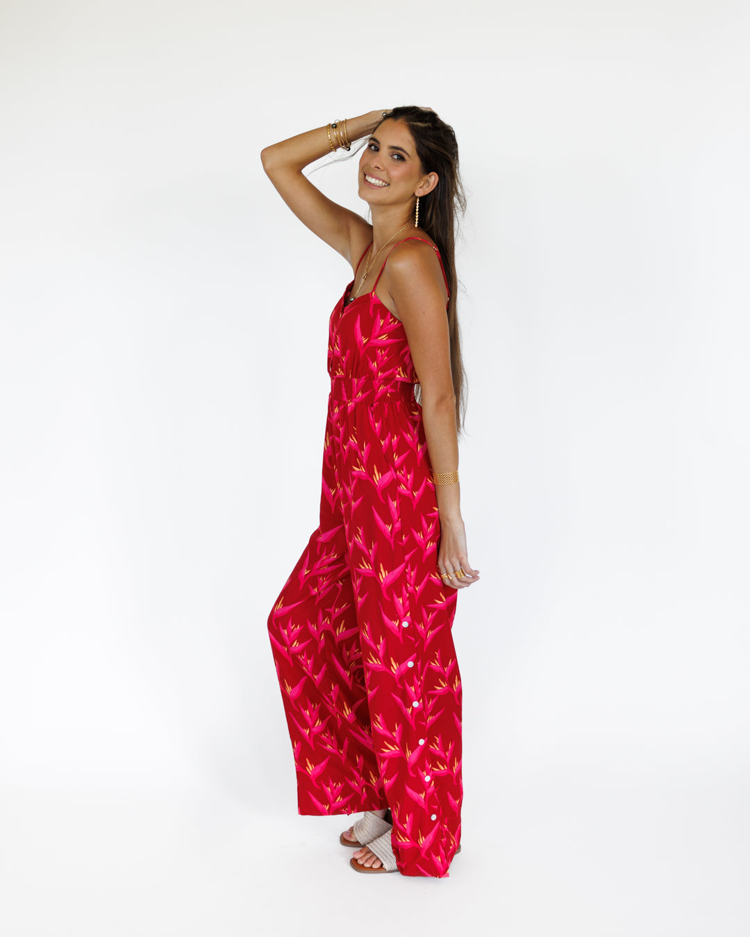 Heliconia / Lahaina Jumpsuit / Hot Tropic KEANI APPAREL