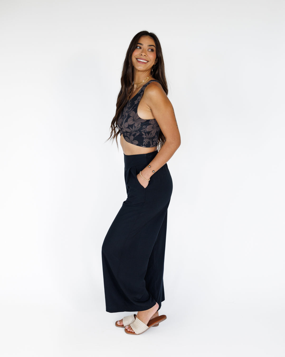 Garden Isle / Kealia Crop Top / Midnight KEANI APPAREL