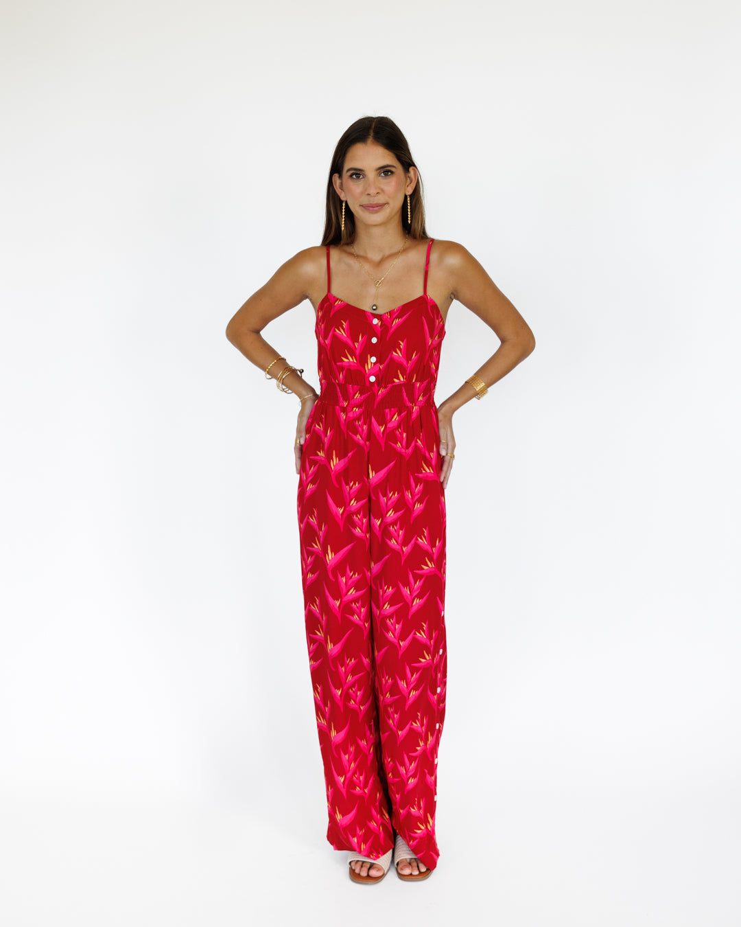 Heliconia / Lahaina Jumpsuit / Hot Tropic KEANI APPAREL