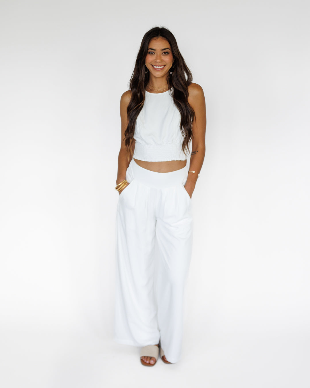 Hoku Tie-Back Top / Coconut Milk KEANI APPAREL