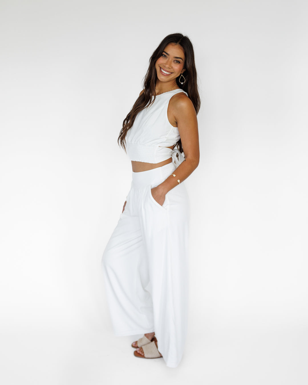 Hoku Tie-Back Top / Coconut Milk KEANI APPAREL