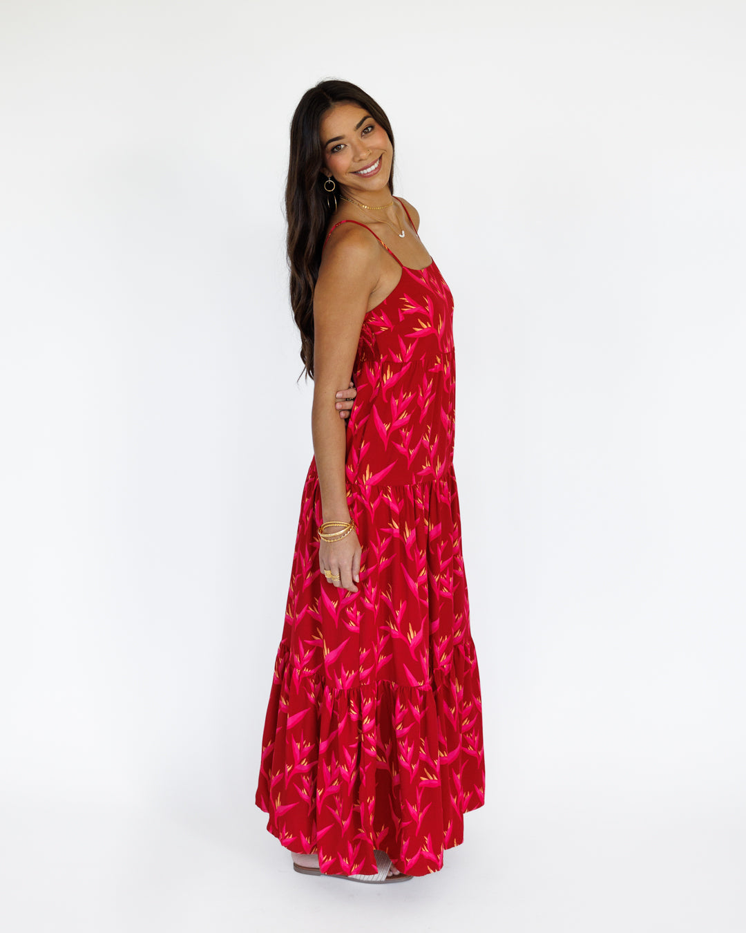 Heliconia / Haleiwa Maxi Dress / Hot Tropic KEANI APPAREL