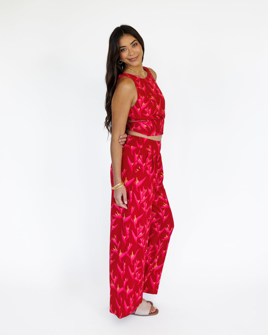 Heliconia / Hoku Tie-Back Top / Hot Tropic KEANI APPAREL