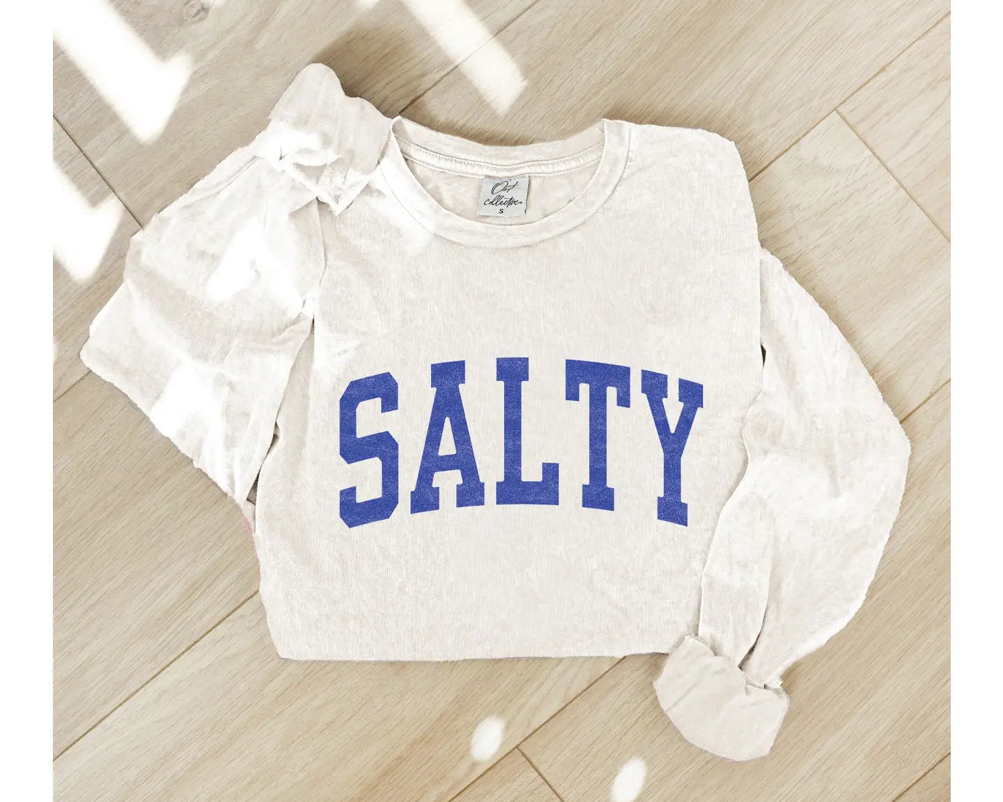 SALTY Mineral Washed Long Sleeve / Cream OAT COLLECTIVE