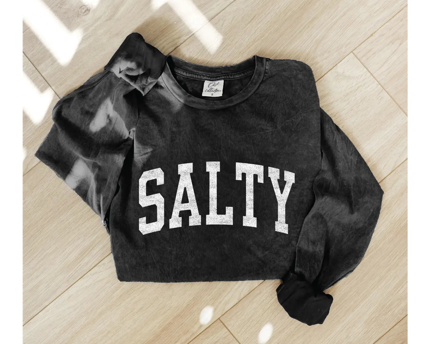 SALTY Mineral Washed Long Sleeve / Mineral Black OAT COLLECTIVE