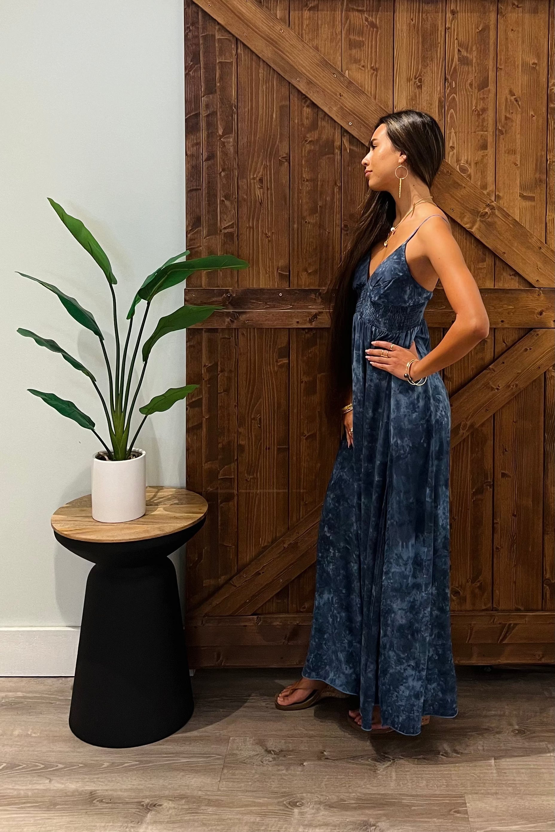 Lumiere Dress / Murky Denim Khush Clothing