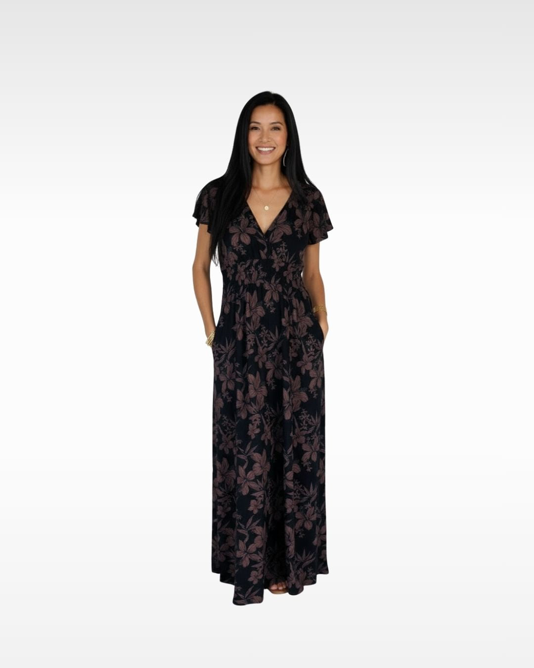 Garden Isle / Moana Maxi Dress / Midnight KEANI APPAREL