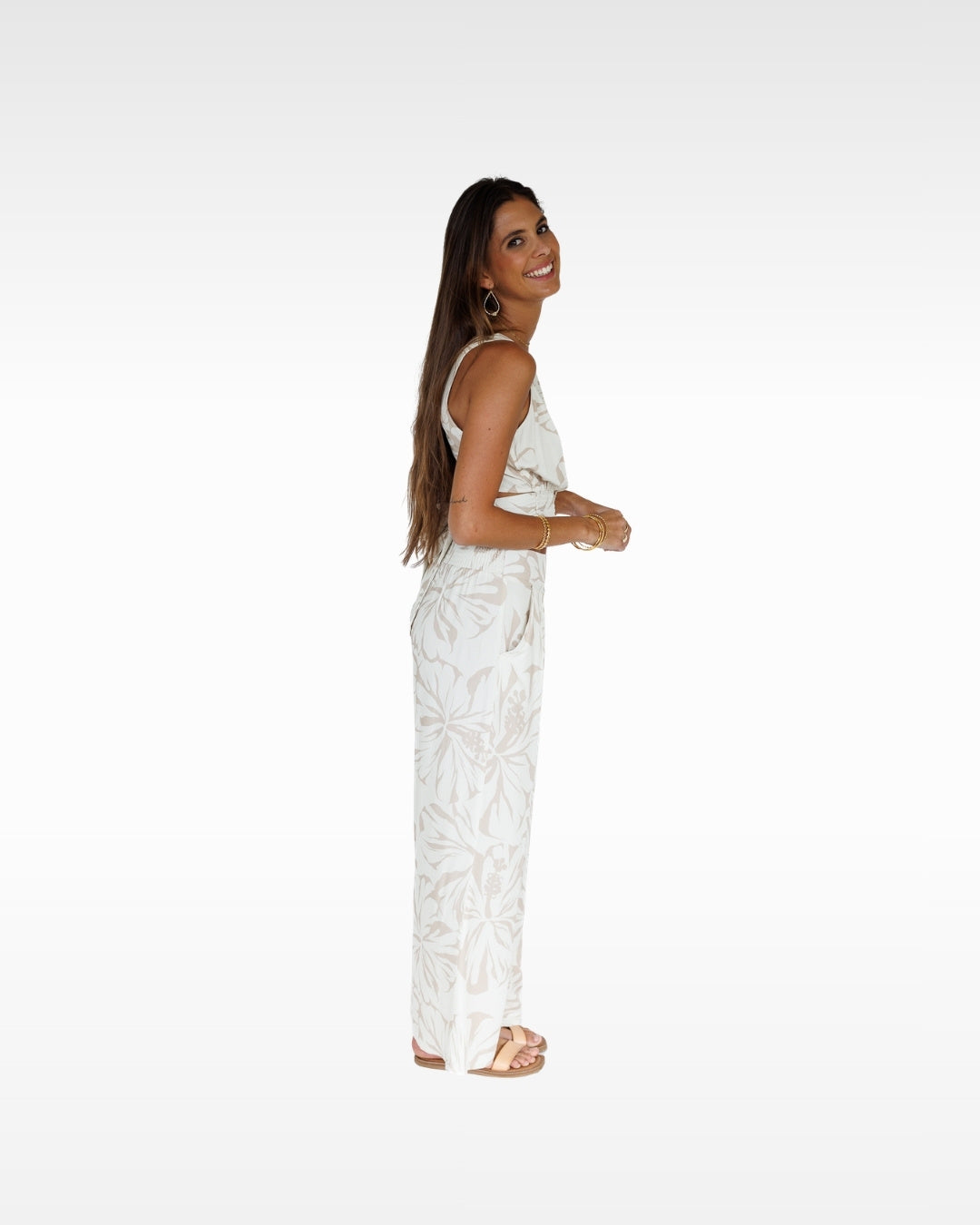 Hibiscus Kiss / Makena Resort Pant / Bamboo Shoot KEANI APPAREL