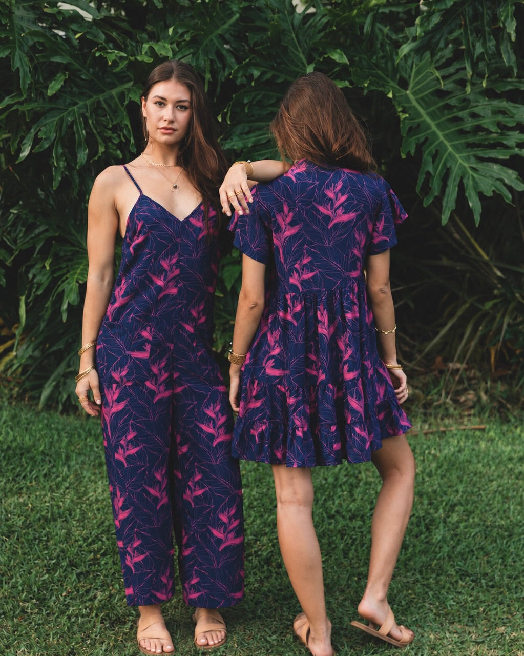 Nāhiku / Haiku Jumpsuit / Rosé on Indigo / Classic Length KEANI APPAREL