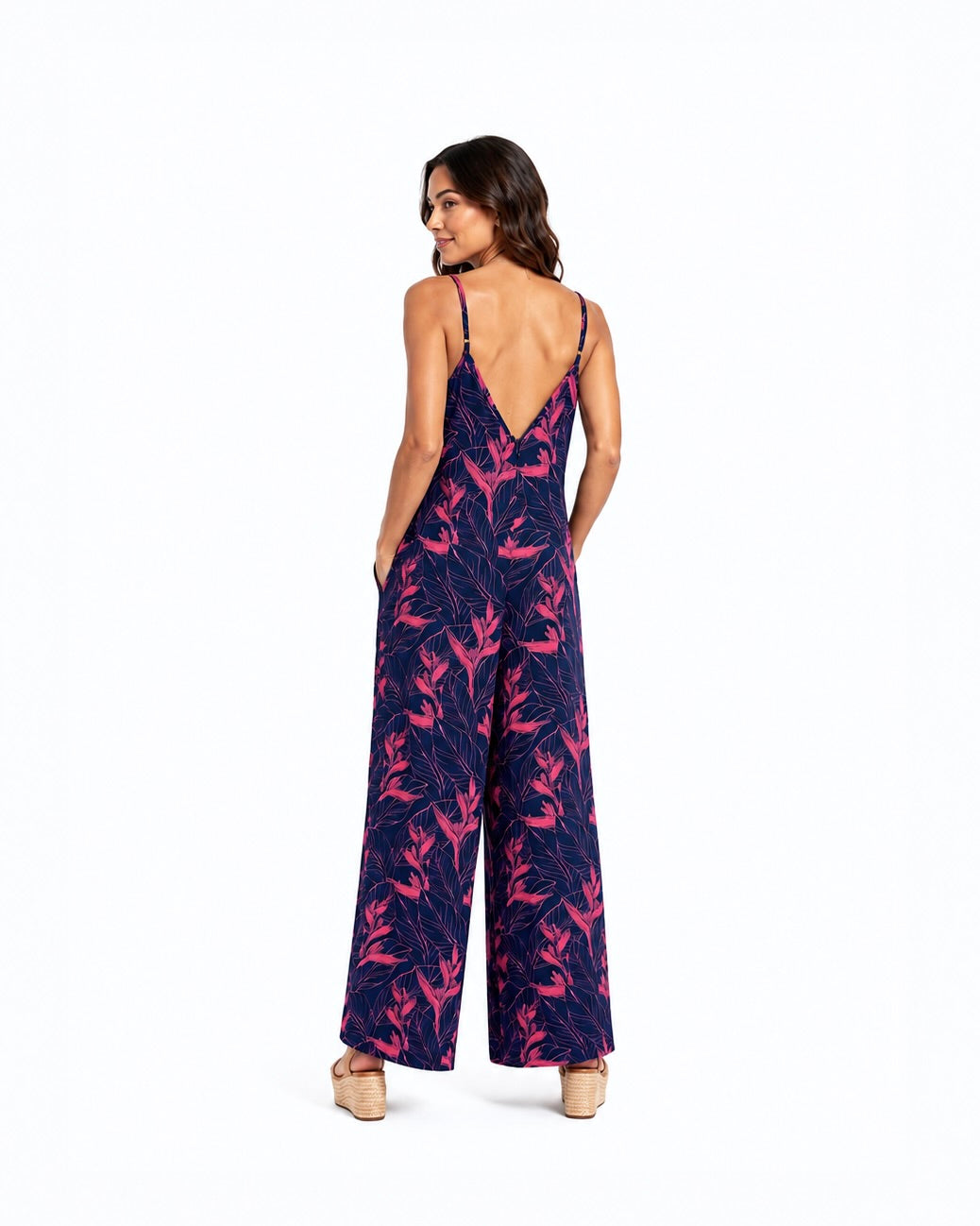 Nāhiku / Haiku Jumpsuit / Rosé on Indigo / Classic Length KEANI APPAREL
