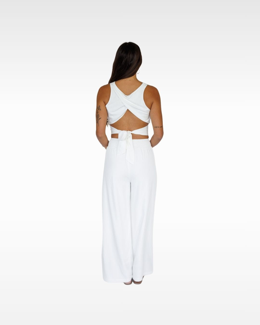 Hoku Tie-Back Top / Coconut Milk KEANI APPAREL