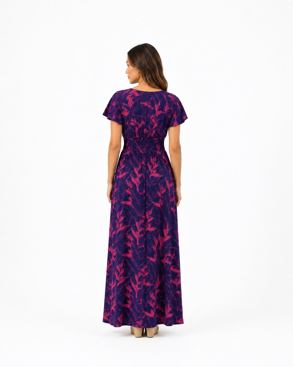 Nāhiku / Moana Maxi Dress / Rosé on Indigo KEANI APPAREL