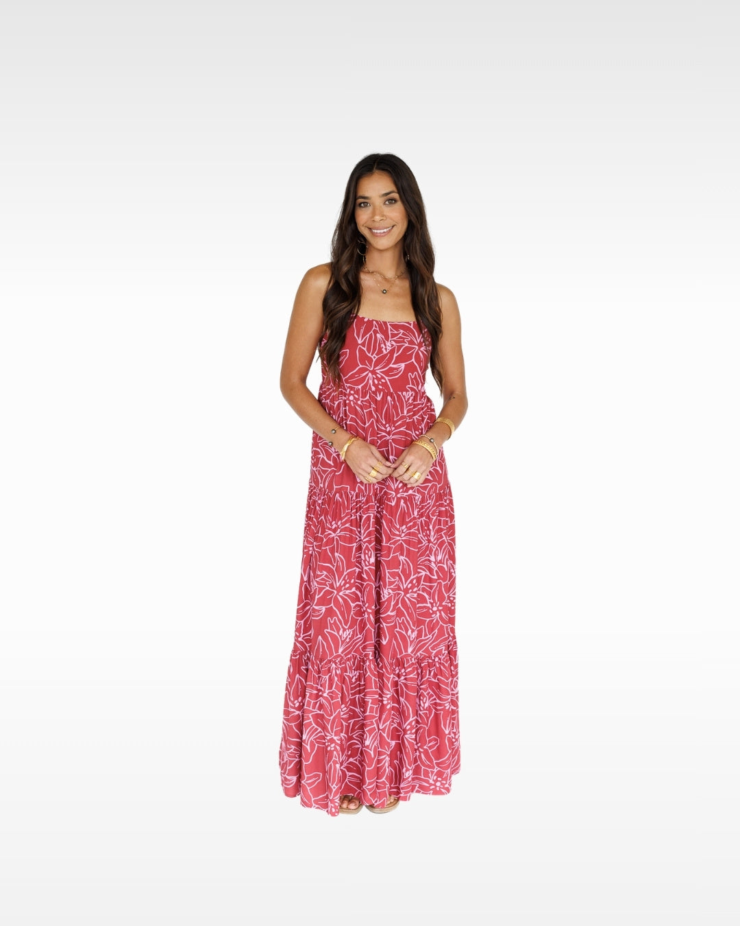 Lilinoe / Haleiwa Maxi Dress / Dragon Fruit KEANI APPAREL
