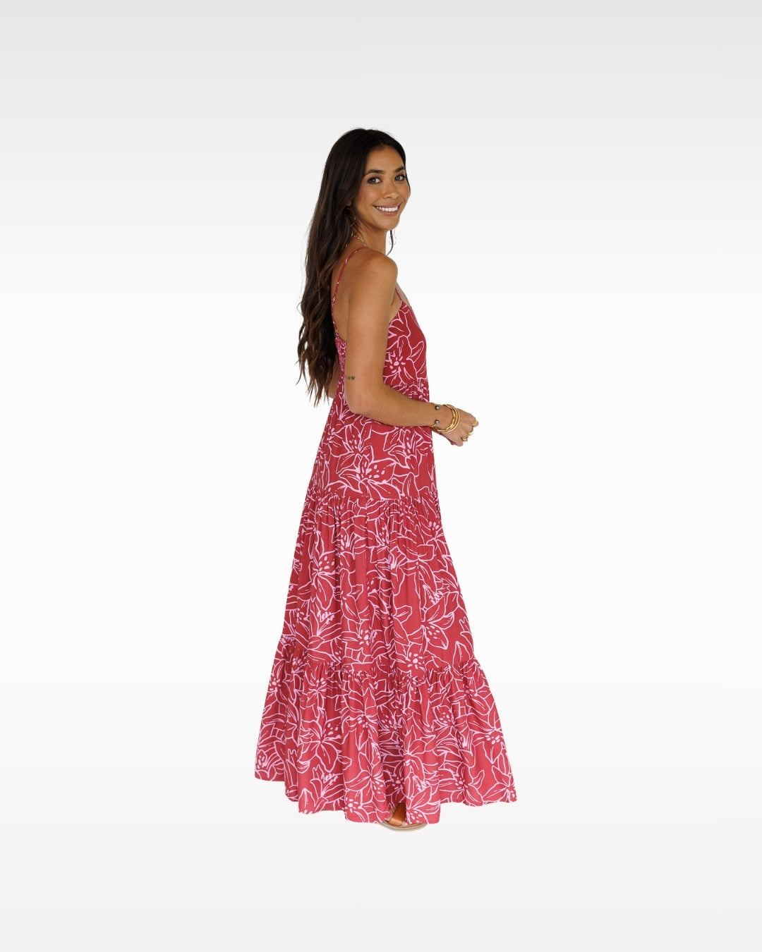 Lilinoe / Haleiwa Maxi Dress / Dragon Fruit KEANI APPAREL