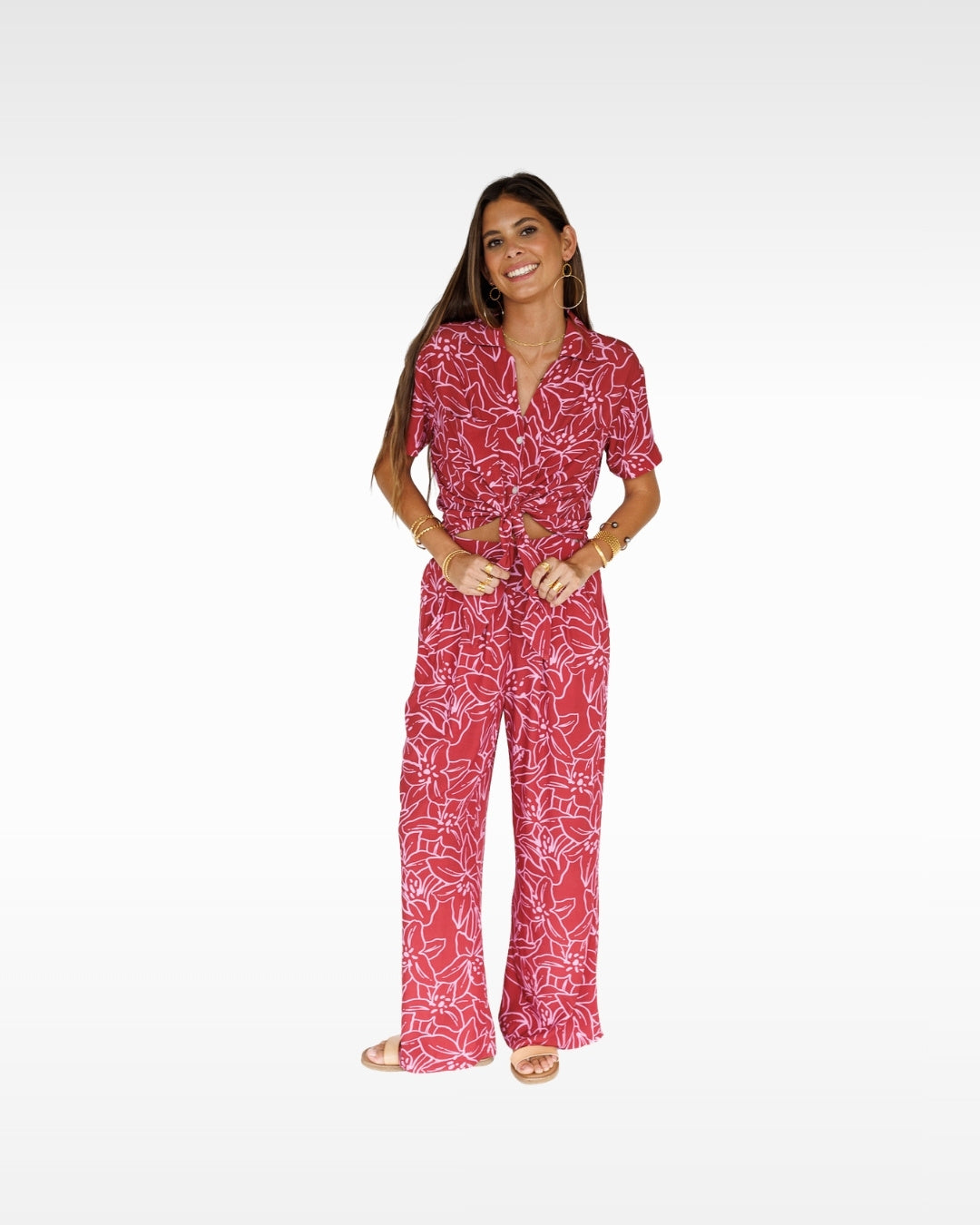 Lilinoe / Makena Resort Pant / Dragon Fruit KEANI APPAREL