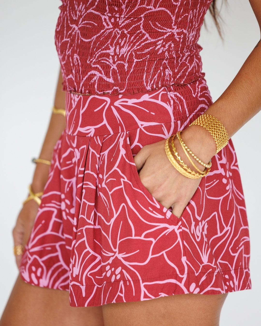 Lilinoe / Kailua Shorts / Dragon Fruit KEANI APPAREL