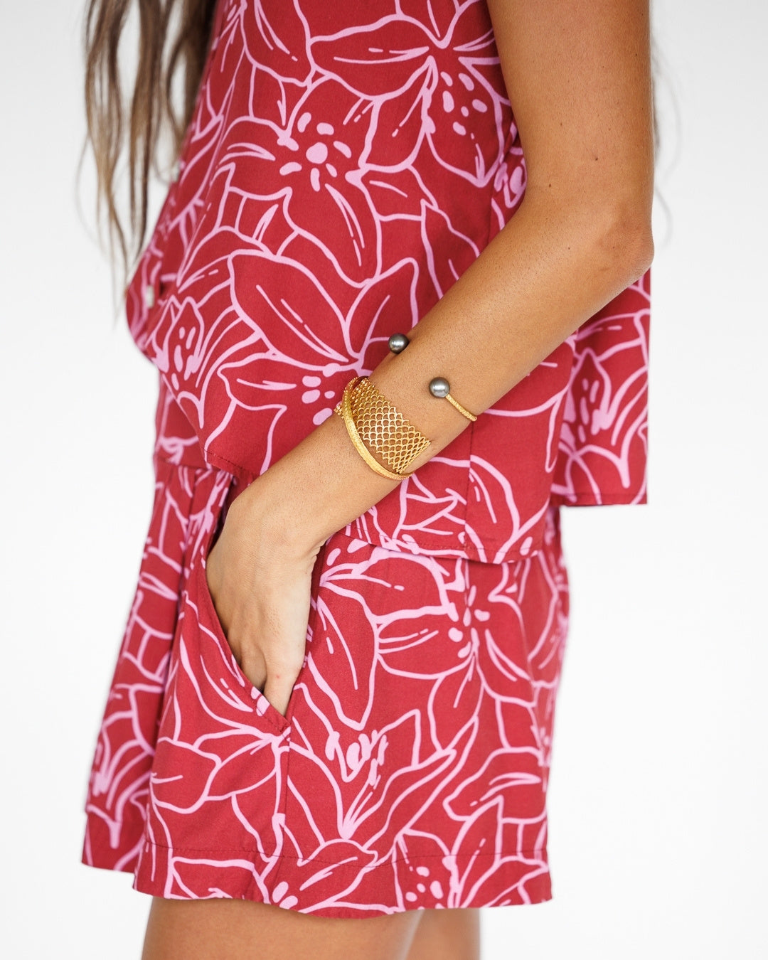 Lilinoe / Kailua Shorts / Dragon Fruit KEANI APPAREL