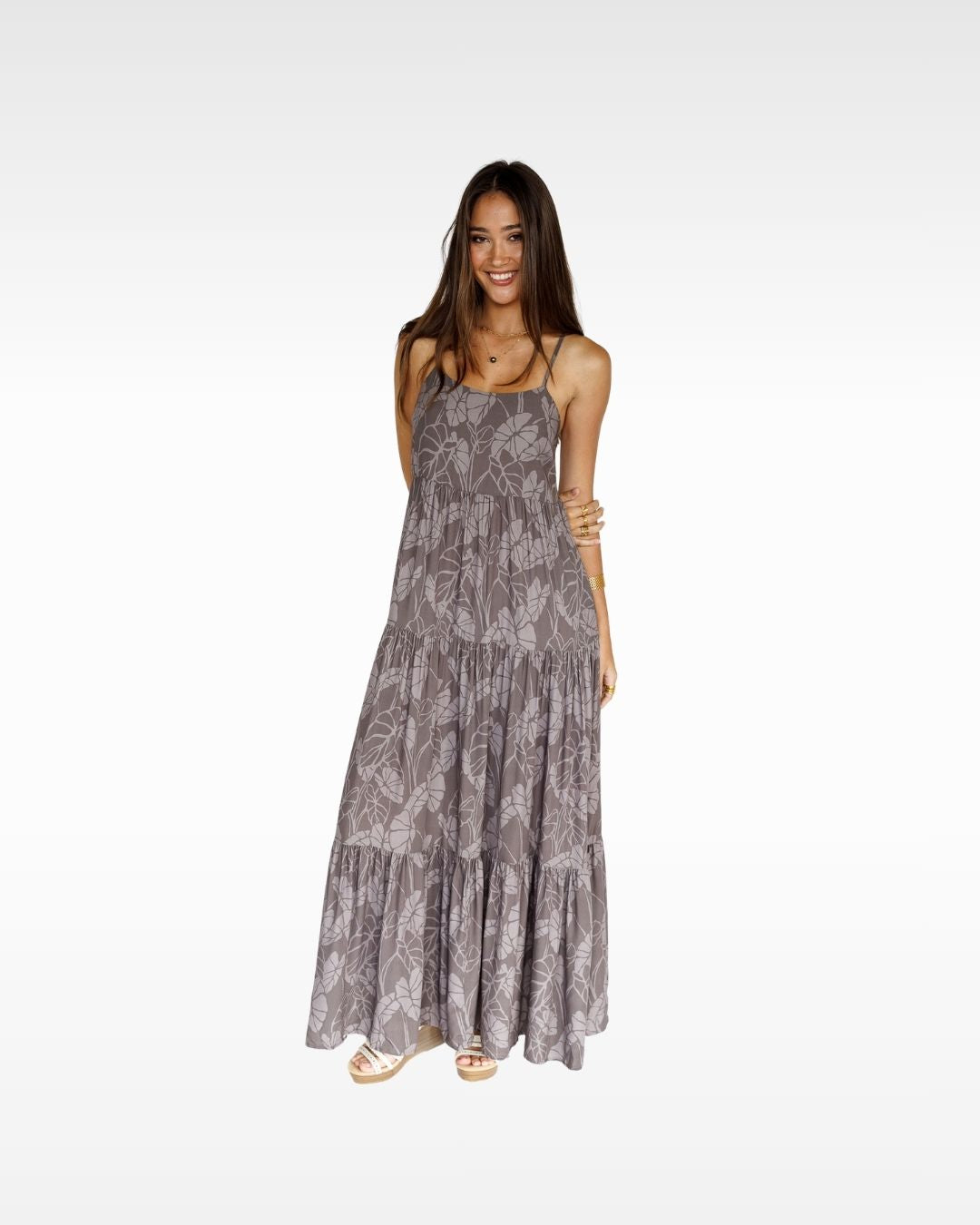 Kalo Patch / Haleiwa Maxi Dress/ Earth KEANI APPAREL