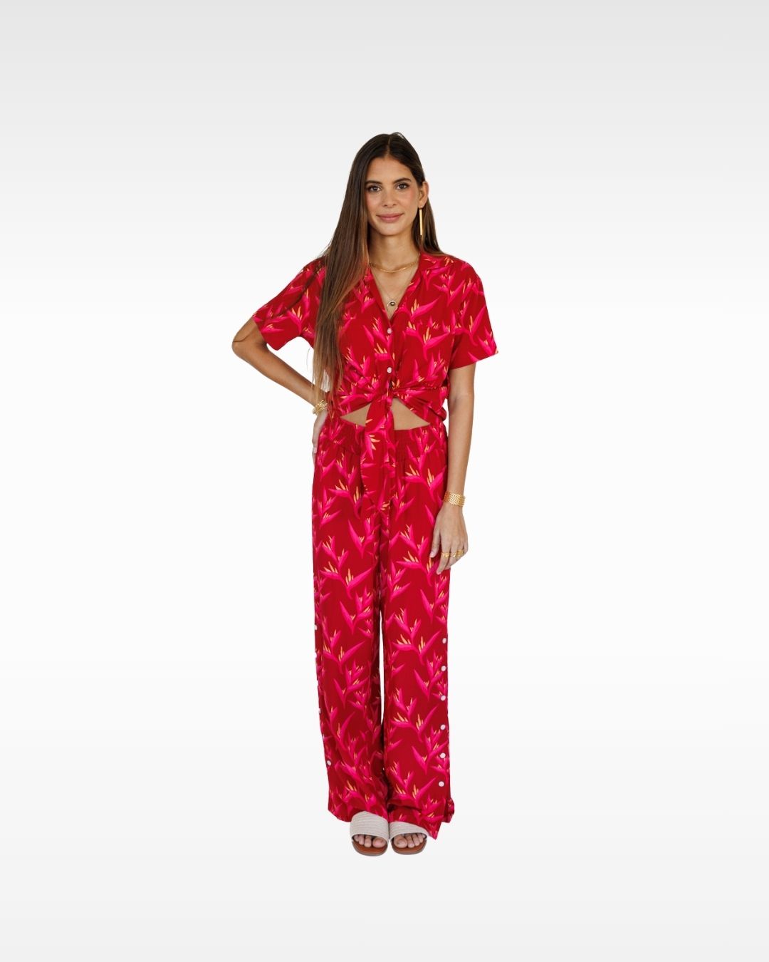 Heliconia / Hele Tie-Top / Hot Tropic KEANI APPAREL