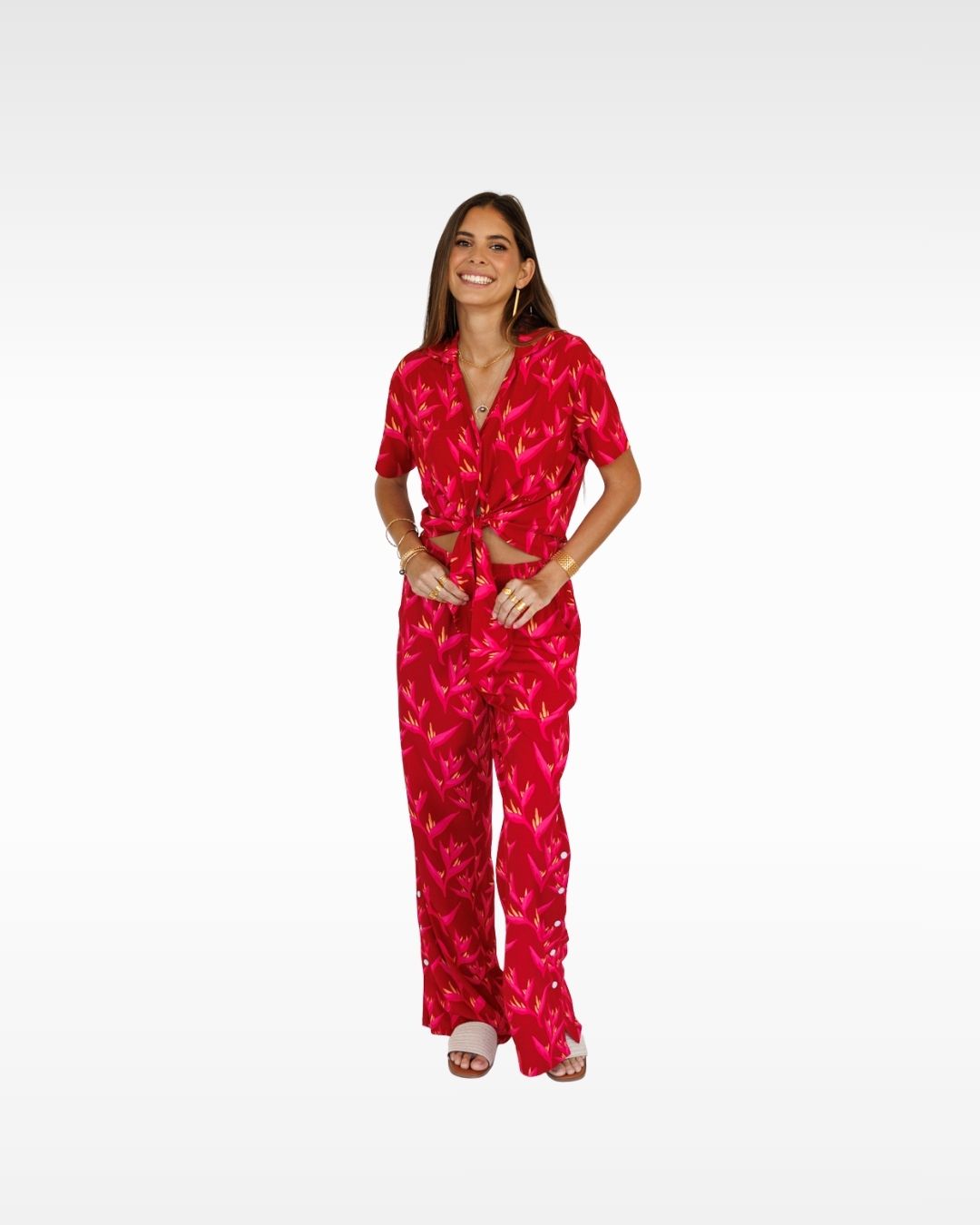 Heliconia / Hele Tie-Top / Hot Tropic KEANI APPAREL