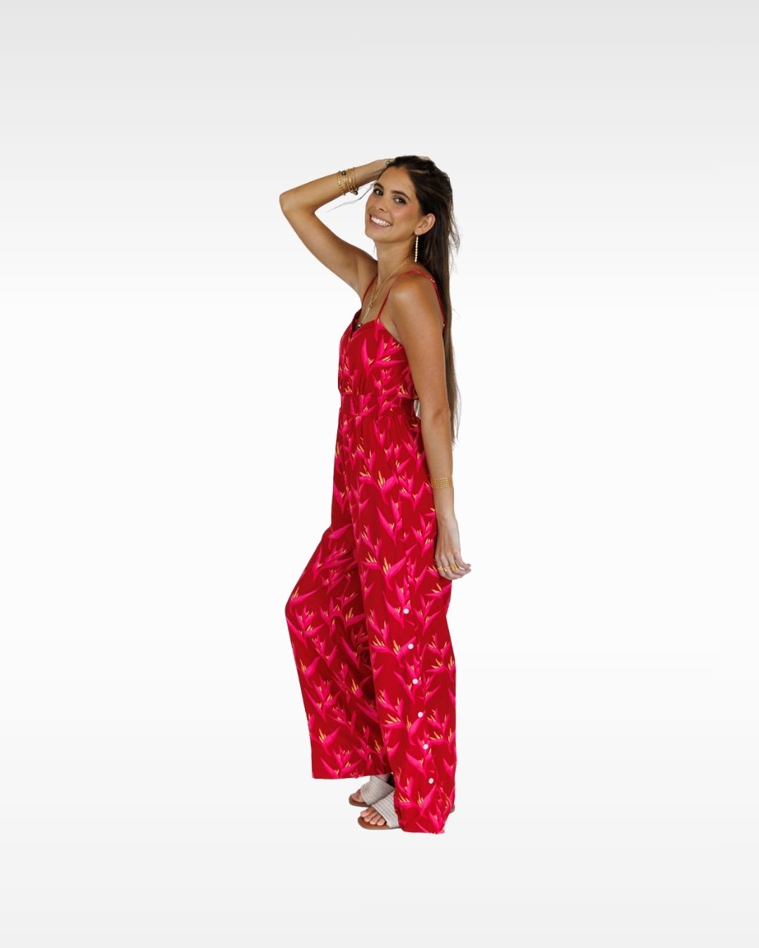 Heliconia / Lahaina Jumpsuit / Hot Tropic KEANI APPAREL