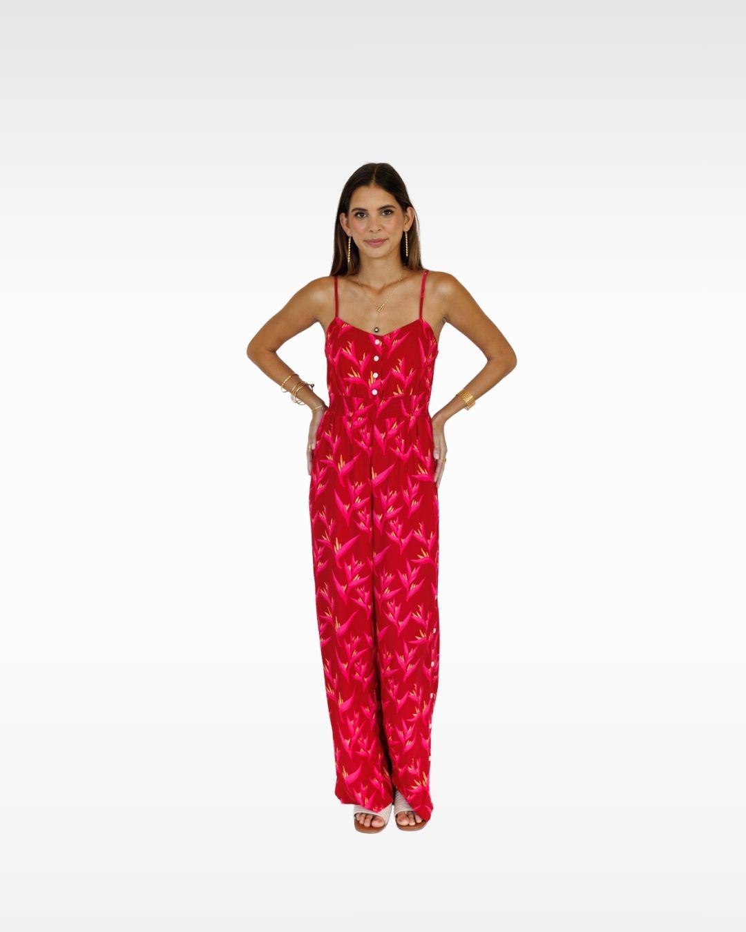 Heliconia / Lahaina Jumpsuit / Hot Tropic KEANI APPAREL