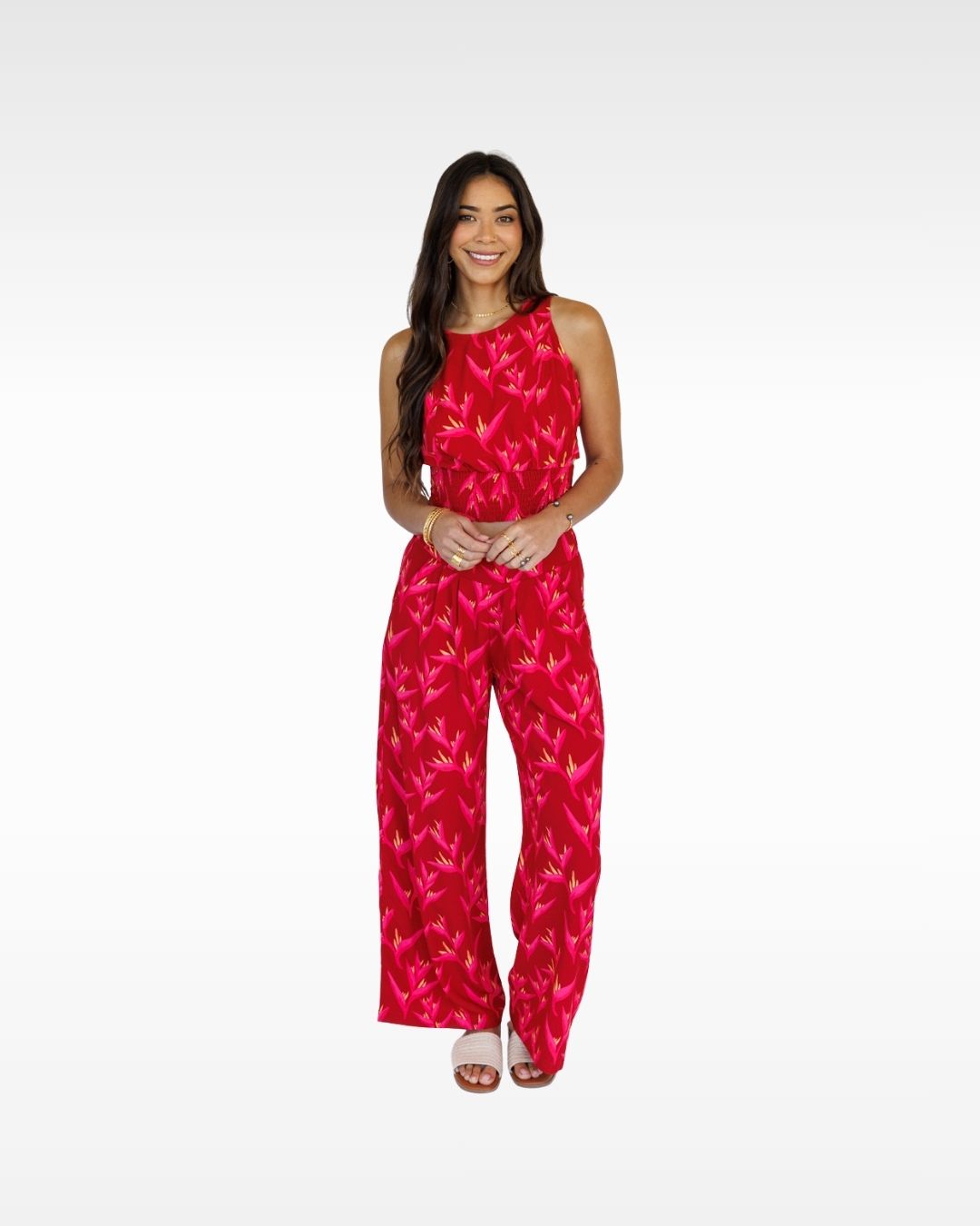 Heliconia / Hoku Tie-Back Top / Hot Tropic KEANI APPAREL