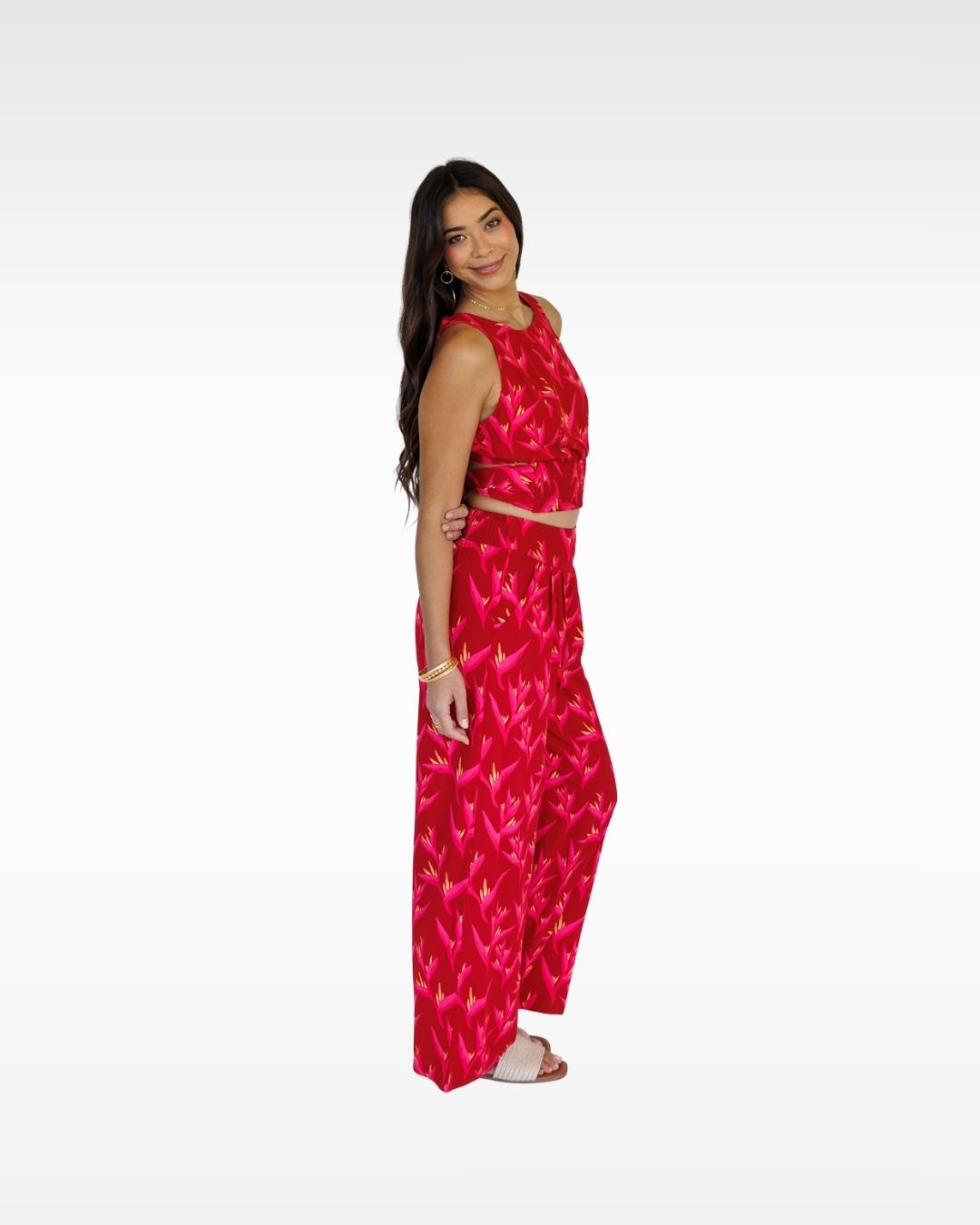 Heliconia / Hoku Tie-Back Top / Hot Tropic KEANI APPAREL