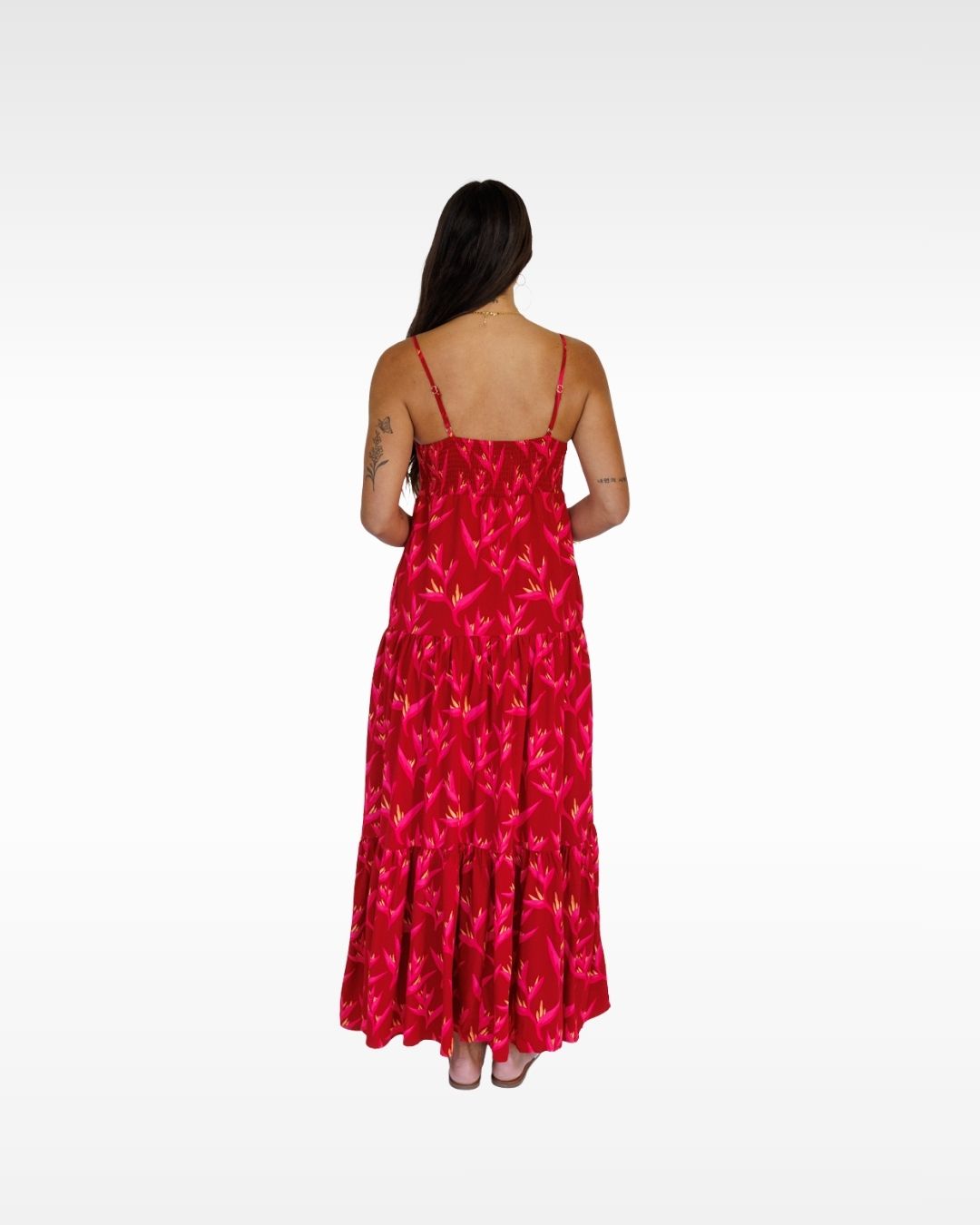 Heliconia / Haleiwa Maxi Dress / Hot Tropic KEANI APPAREL