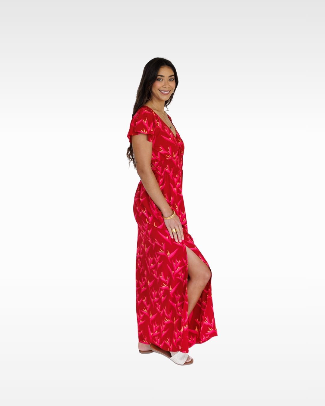 Heliconia / Moana Maxi Dress / Hot Tropic KEANI APPAREL