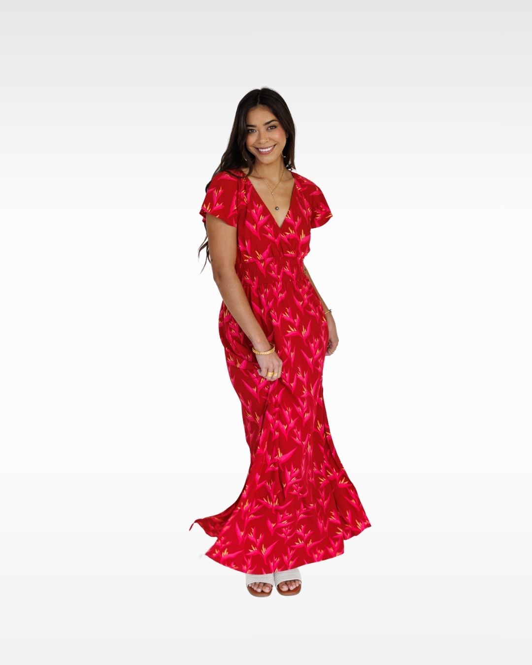Heliconia / Moana Maxi Dress / Hot Tropic KEANI APPAREL