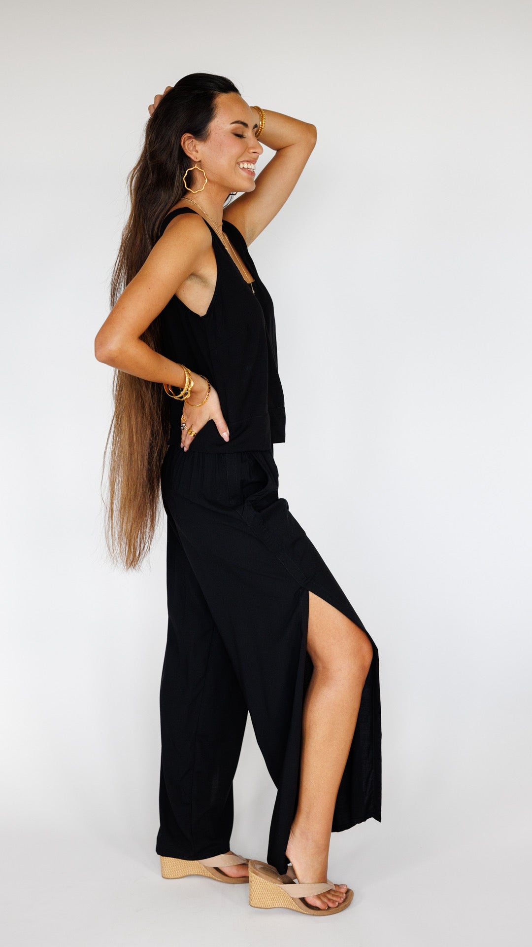 Mahana Pant / Solid Black Khush Clothing