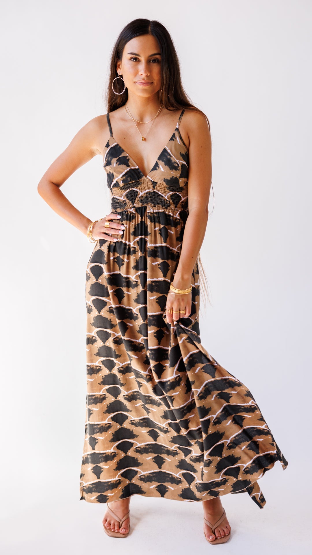Lumiere Dress / Petal Brown Khush Clothing