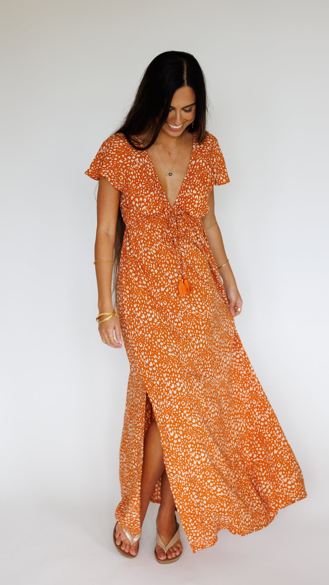 Leilani Dress / Speckled Papaya