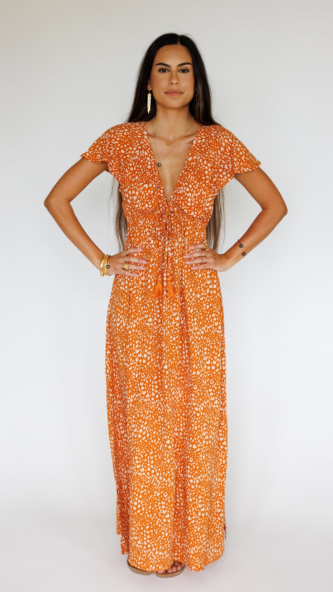 Leilani Dress / Speckled Papaya