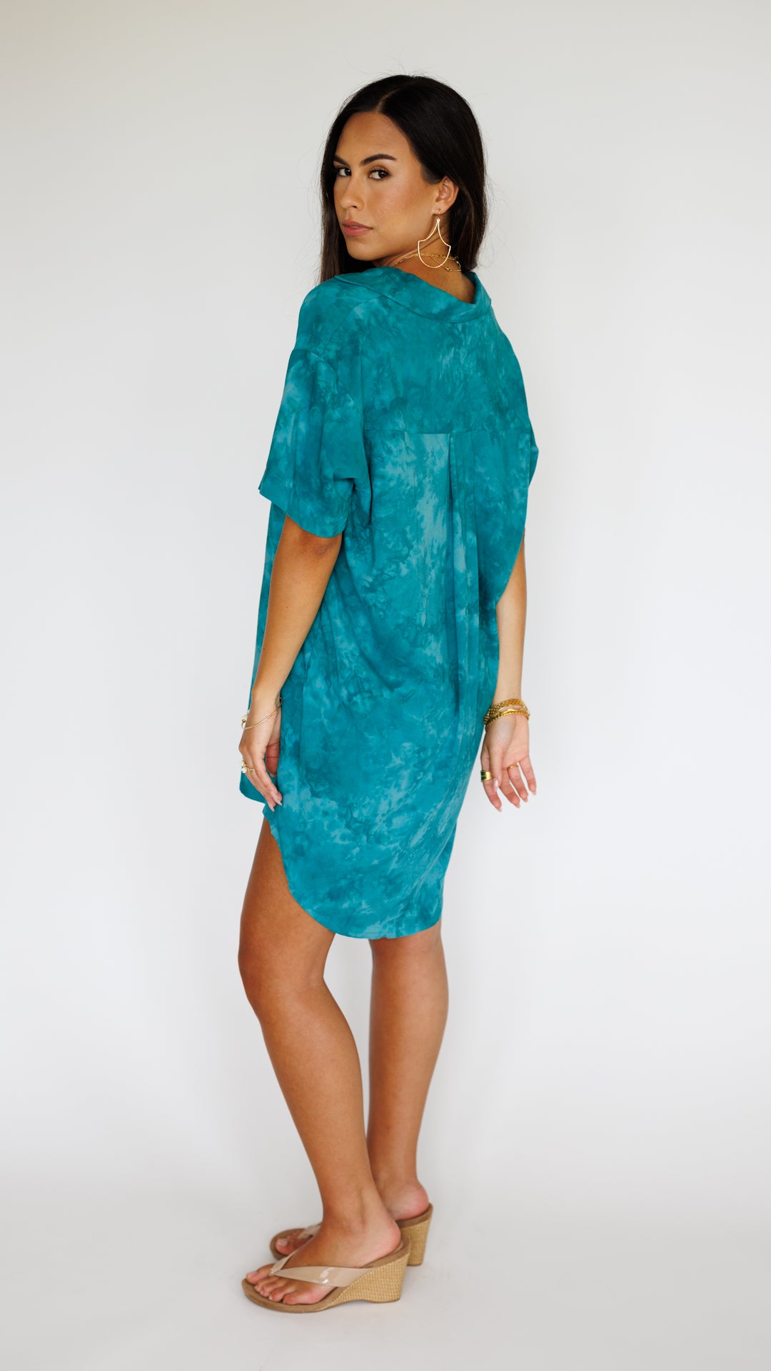 Maui Shirt Dress / Jade