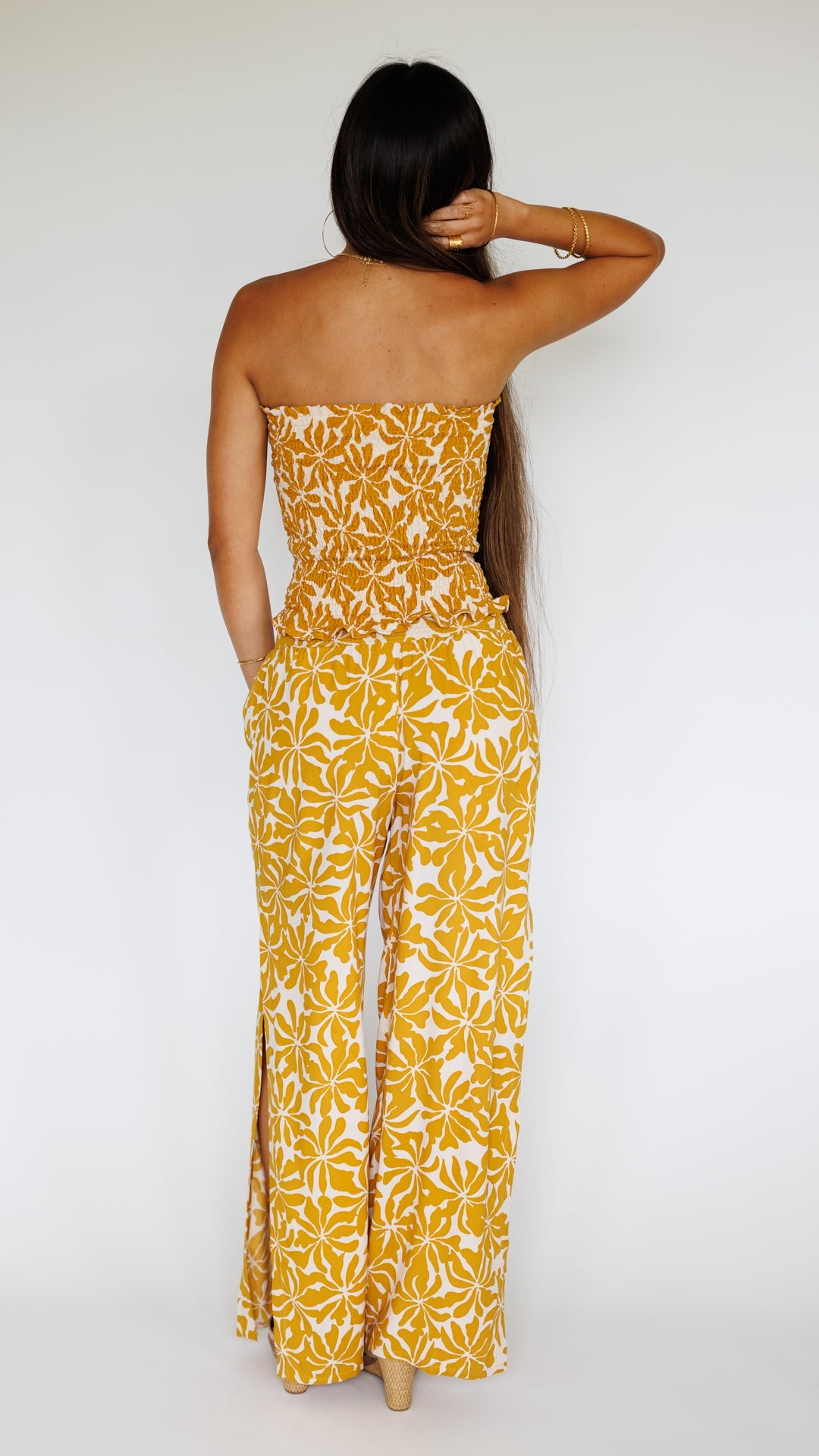 Yara Long Bandeau Top / Aloha Sunset Khush Clothing