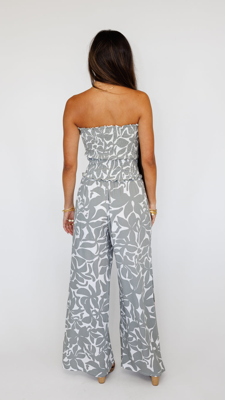 Yara Long Bandeau Top / Honolulu Silver Khush Clothing