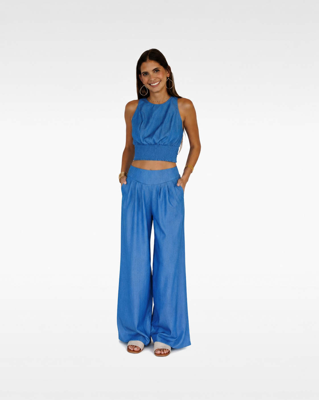 Makena Resort Pant / Denim Drift / Extra Long KEANI APPAREL