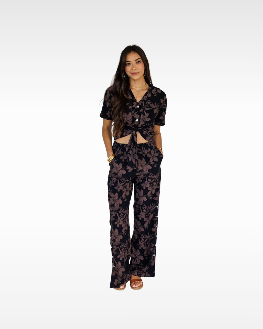 Garden Isle / Hele Tie-Top / Midnight KEANI APPAREL