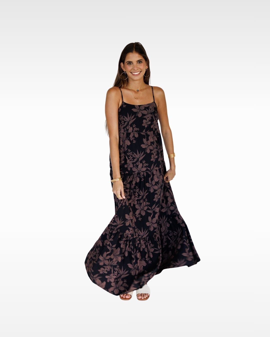 Garden Isle / Haleiwa Maxi Dress / Midnight KEANI APPAREL