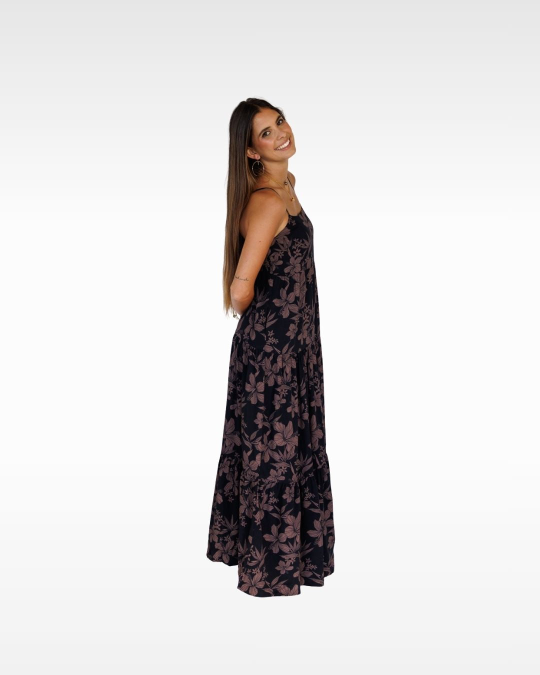 Garden Isle / Haleiwa Maxi Dress / Midnight KEANI APPAREL