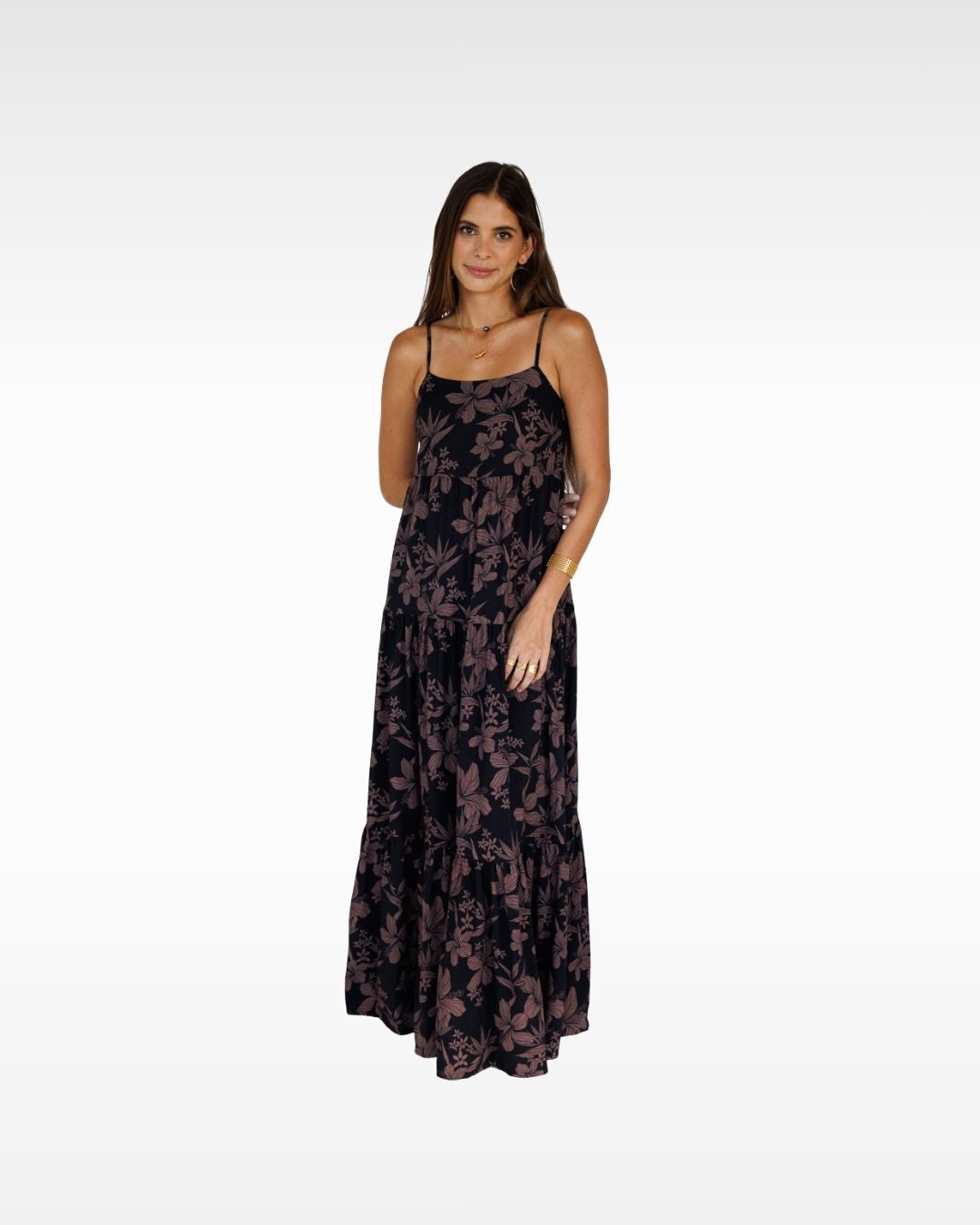 Garden Isle / Haleiwa Maxi Dress / Midnight KEANI APPAREL