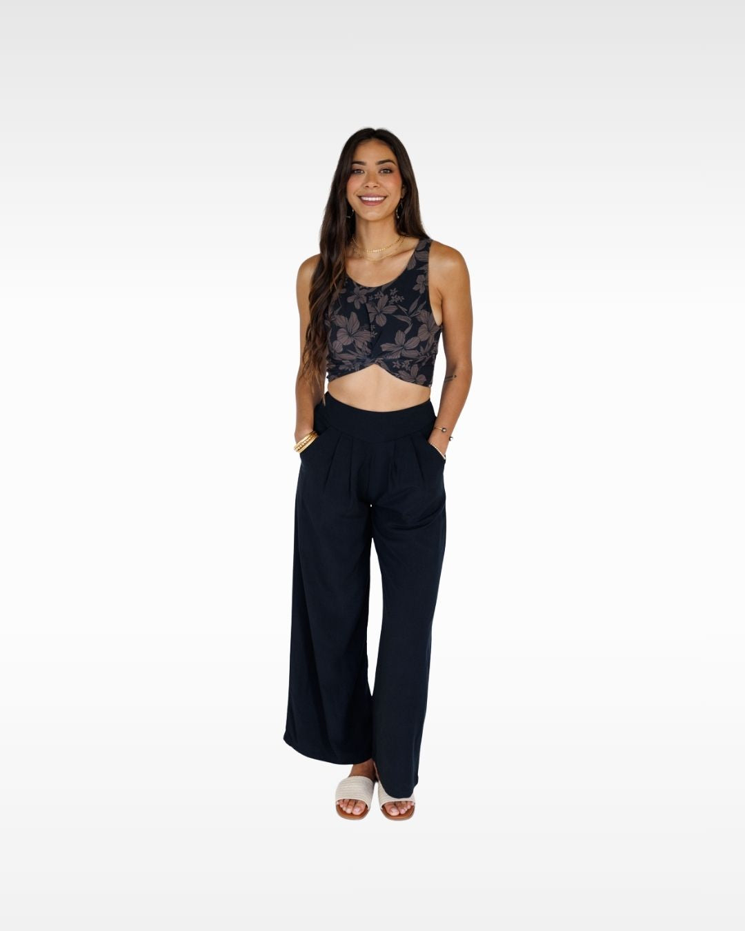 Garden Isle / Kealia Crop Top / Midnight KEANI APPAREL