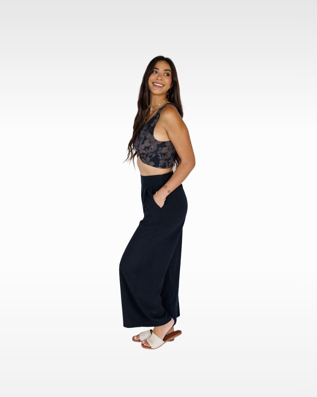 Garden Isle / Kealia Crop Top / Midnight KEANI APPAREL