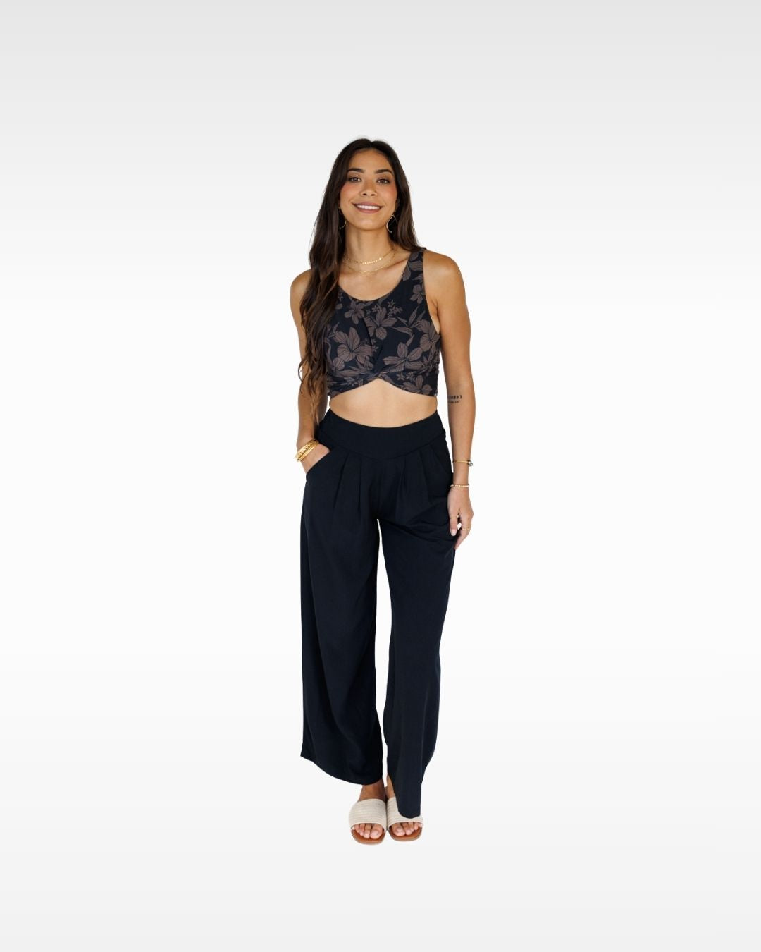Garden Isle / Kealia Crop Top / Midnight KEANI APPAREL