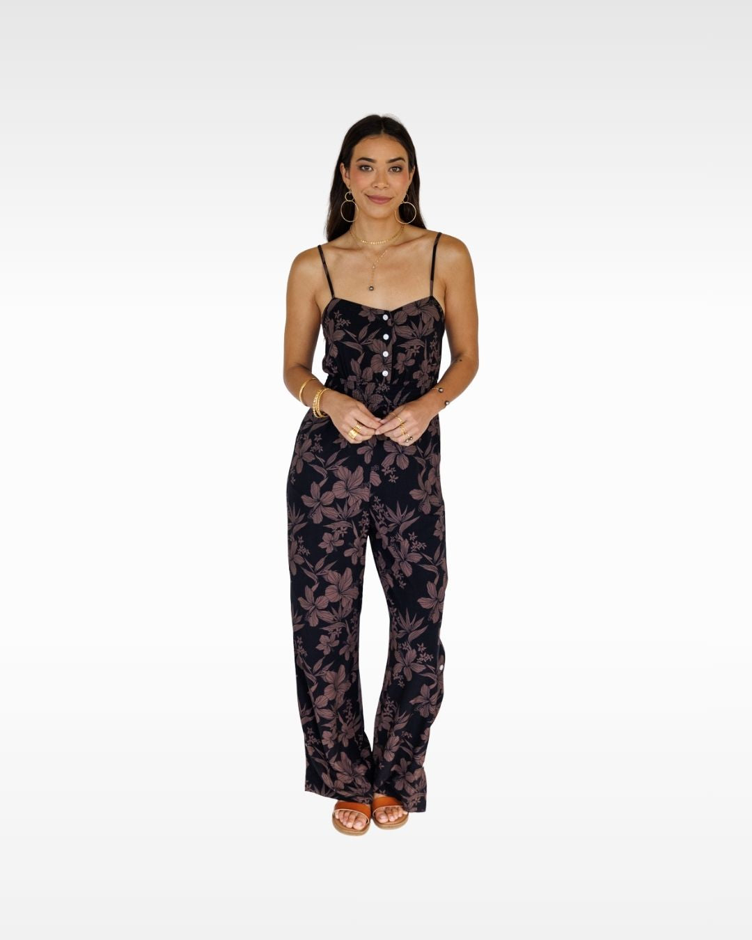 Garden Isle / Lahaina Jumpsuit / Midnight KEANI APPAREL